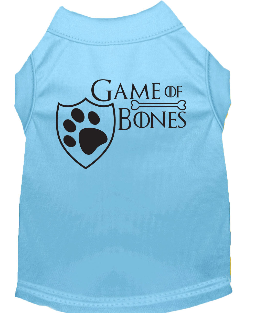 Pet Dog & Cat Shirt Screen Printed, "Game of Bones"