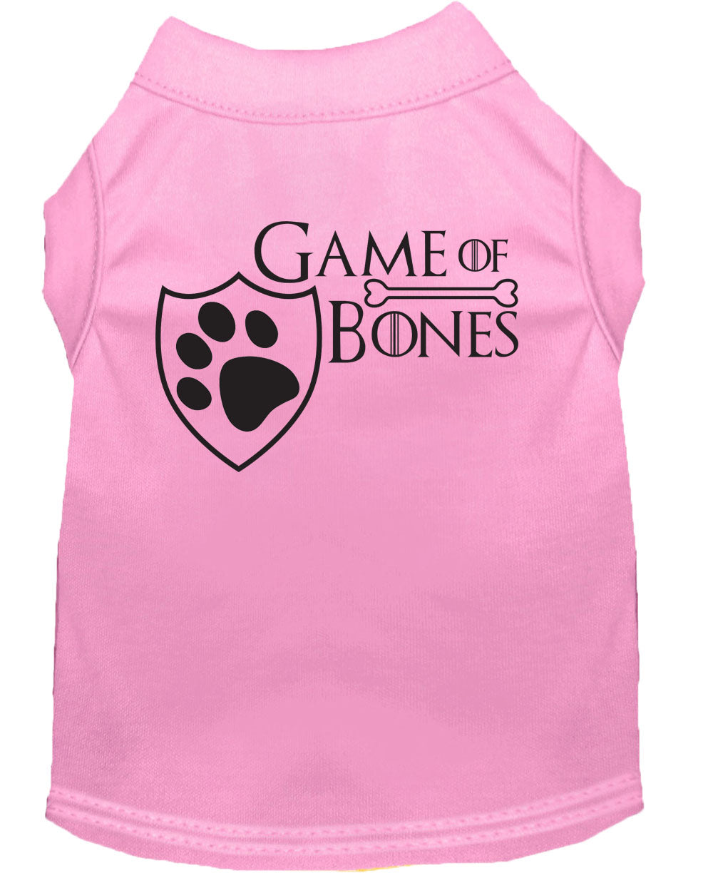 Pet Dog & Cat Shirt Screen Printed, "Game of Bones"