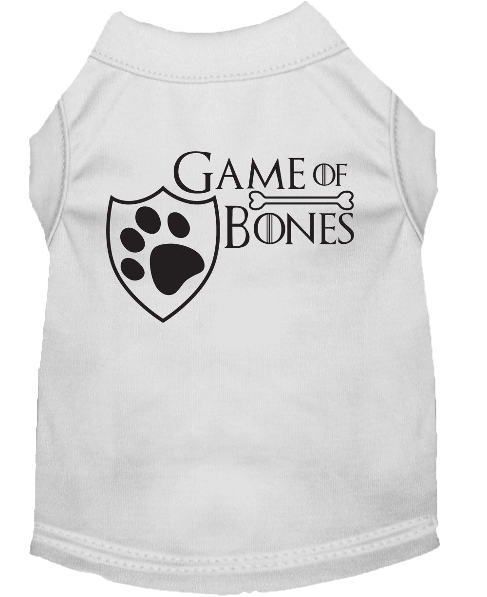 Pet Dog & Cat Shirt Screen Printed, "Game of Bones"