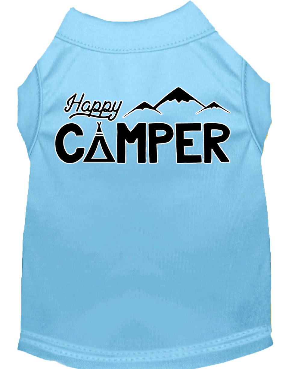 Pet Dog & Cat Shirt Screen Printed, "Happy Camper"