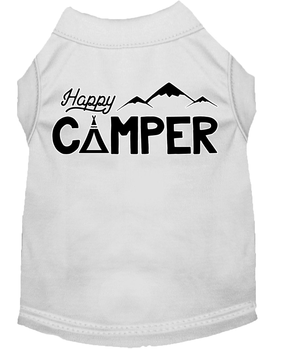 Pet Dog & Cat Shirt Screen Printed, "Happy Camper"