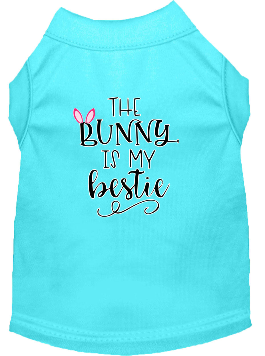 Pet Dog & Cat Shirt Screen Printed, "The Bunny Is My Bestie"