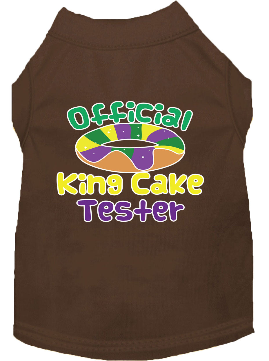 Pet Dog & Cat Shirt Screen Printed, "King Cake Tester"