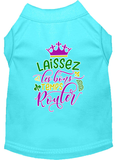 Pet Dog & Cat Shirt Screen Printed, "Laissez Les Bons Temps Rouler"