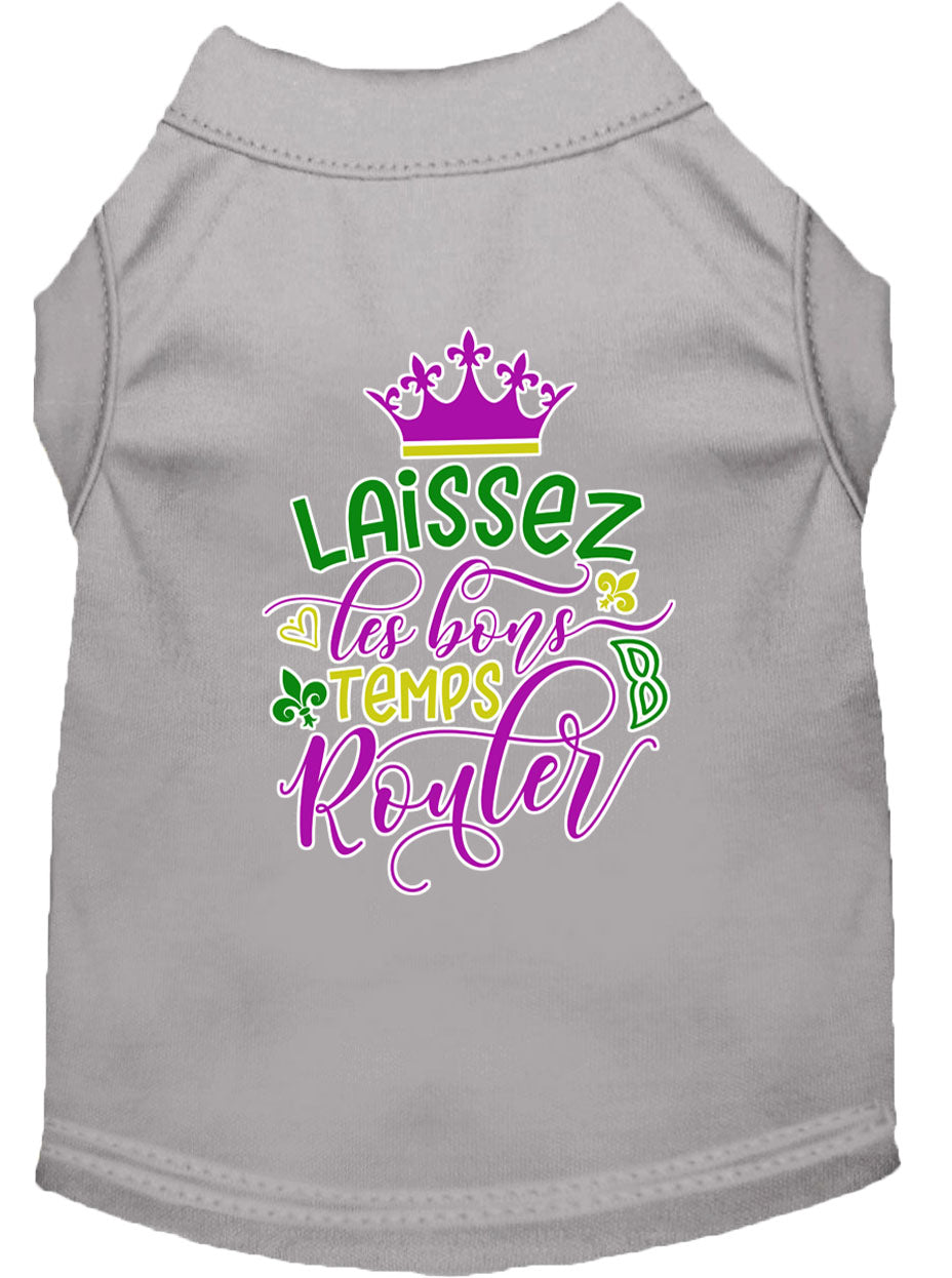 Pet Dog & Cat Shirt Screen Printed, "Laissez Les Bons Temps Rouler"