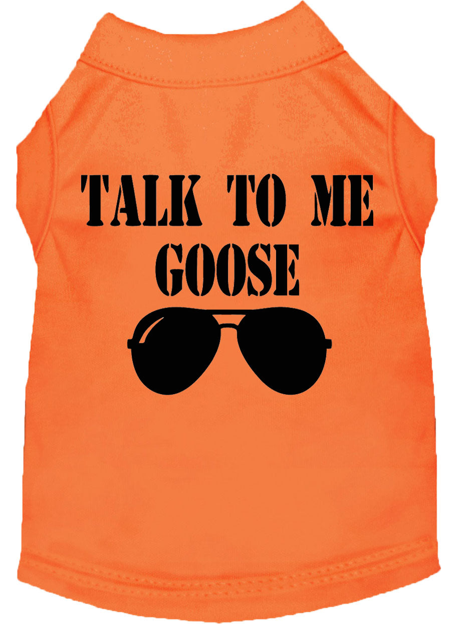 Pet Dog & Cat Shirt Screen Printed, "Talk To Me Goose"