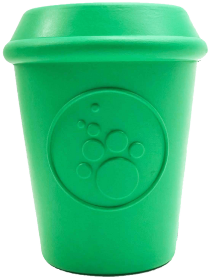 Coffee Cup Durable Rubber Chew Toy and Treat Dispenser