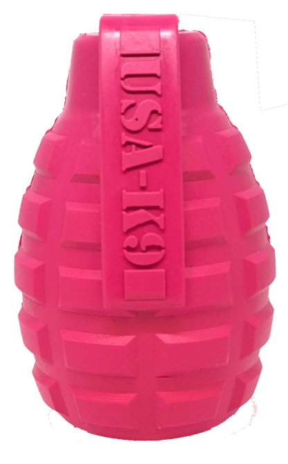 USA-K9 Puppy Grenade Durable Rubber Chew Toy & Treat Dispenser for Teething Pups