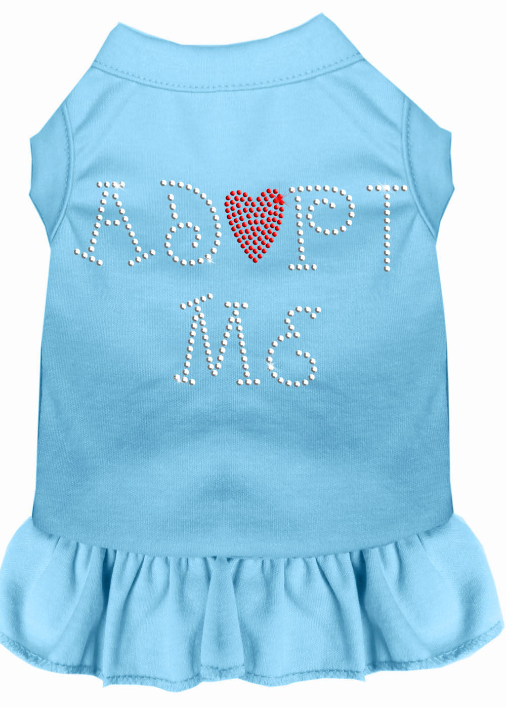 Pet Dog & Cat Dress Rhinestone, "Adopt Me"