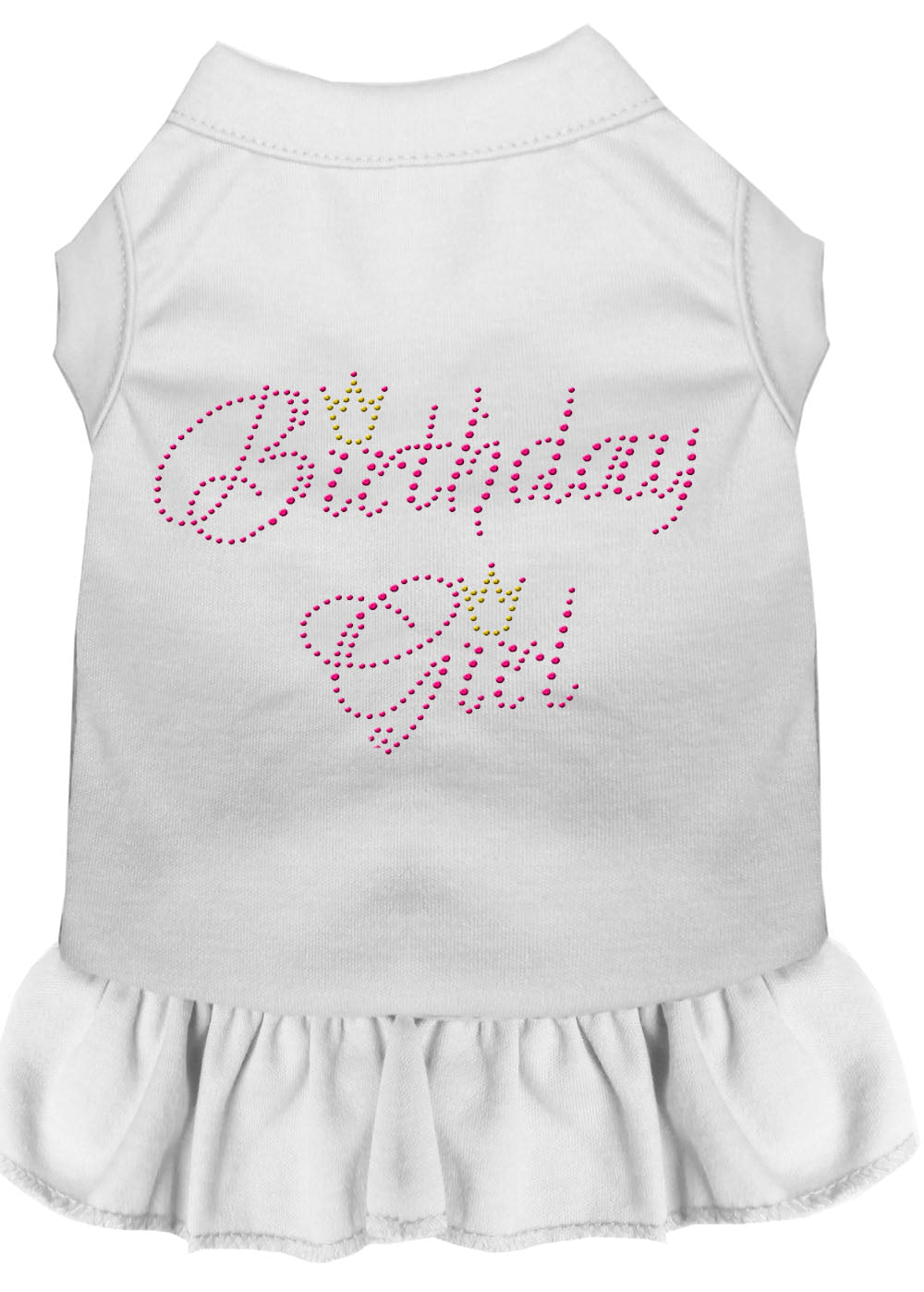 Pet Dog & Cat Dress Rhinestone, "Birthday Girl"