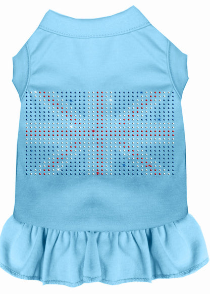 Pet Dog & Cat Dress Rhinestone, "British Flag"