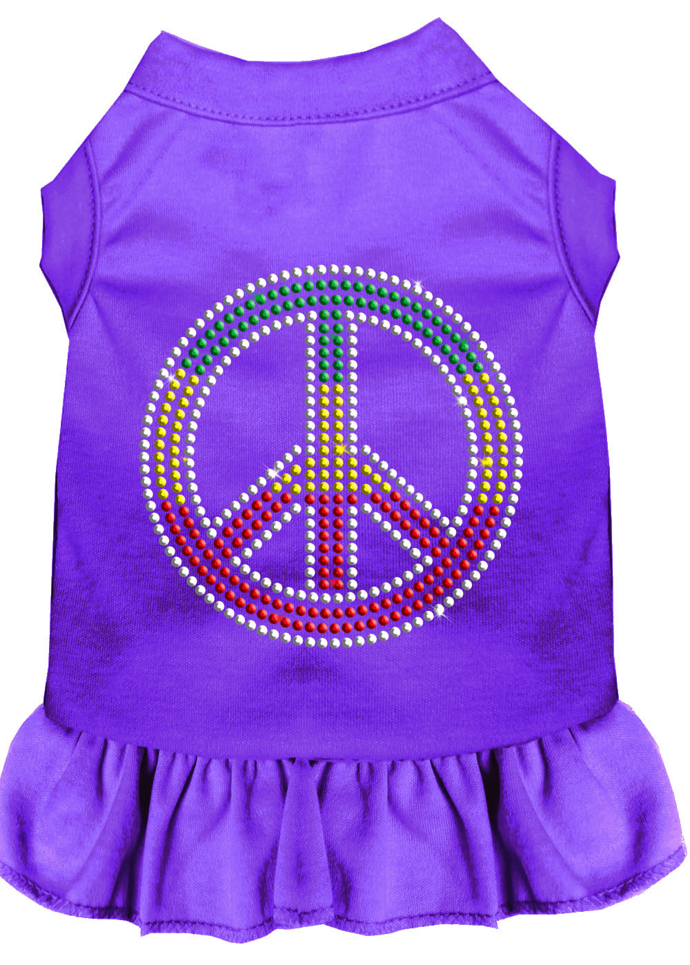 Pet Dog & Cat Dress Rhinestone, "Rasta Peace"