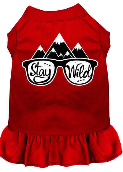 Pet Dog & Cat Dress Screen Printed, "Stay Wild"