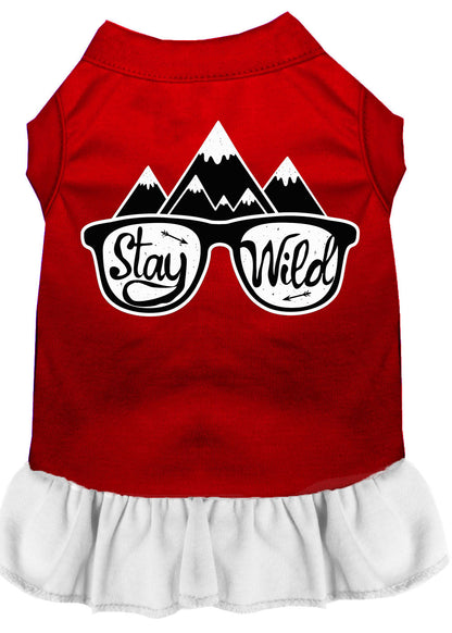 Pet Dog & Cat Dress Screen Printed, "Stay Wild"