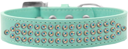 Dog, Puppy & Pet Fashion  Collar, "Three Row Aurora Borealis Crystal Rimsets"