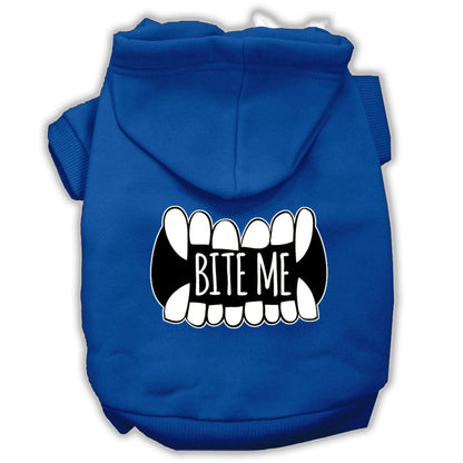 Pet, Dog & Cat Hoodie Screen Printed, "Bite Me"