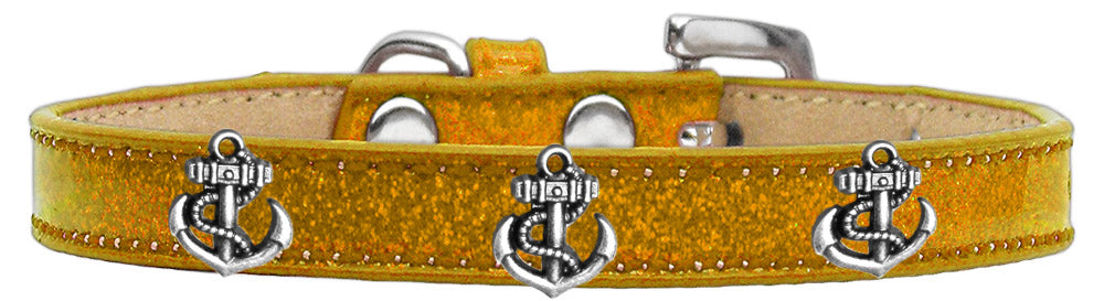 Dog, Puppy & Pet Widget Ice Cream Collar, "Silver Anchor"