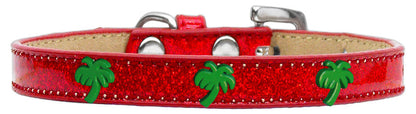 Dog, Puppy & Pet Widget Ice Cream Collar, "Green Palm Tree"