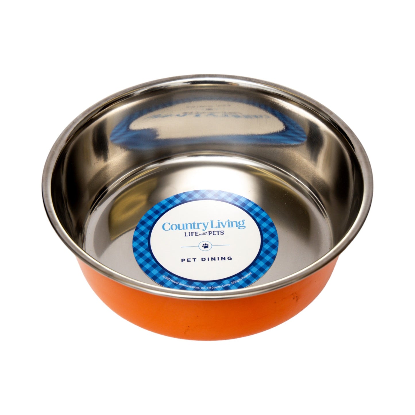 Country Living Set of 2 Heavy Gauge Stainless Steel Dog Bowls - Non-Skid, Durable & Rust-Resistant, Perfect for Food & Water