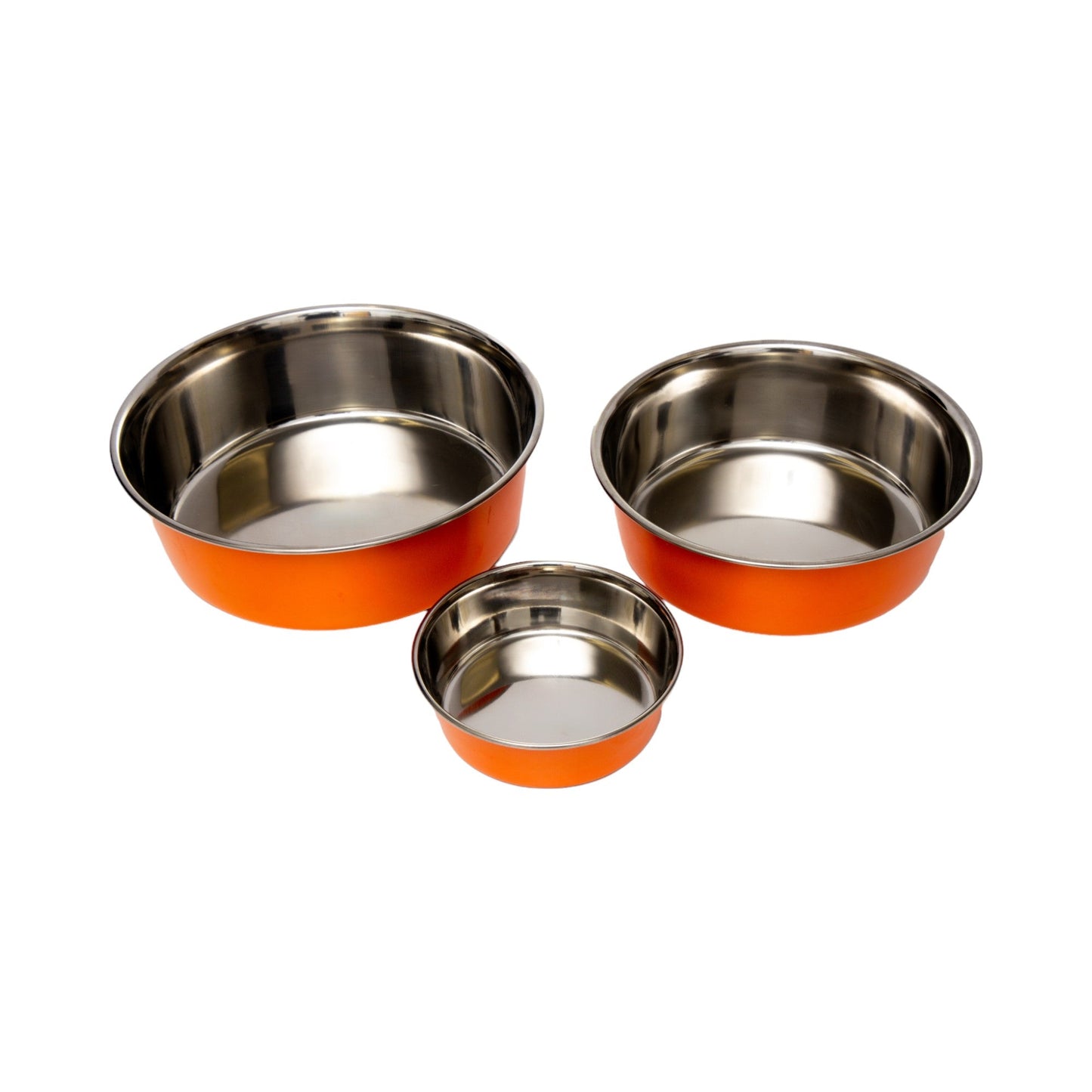 Country Living Set of 2 Heavy Gauge Stainless Steel Dog Bowls - Non-Skid, Durable & Rust-Resistant, Perfect for Food & Water