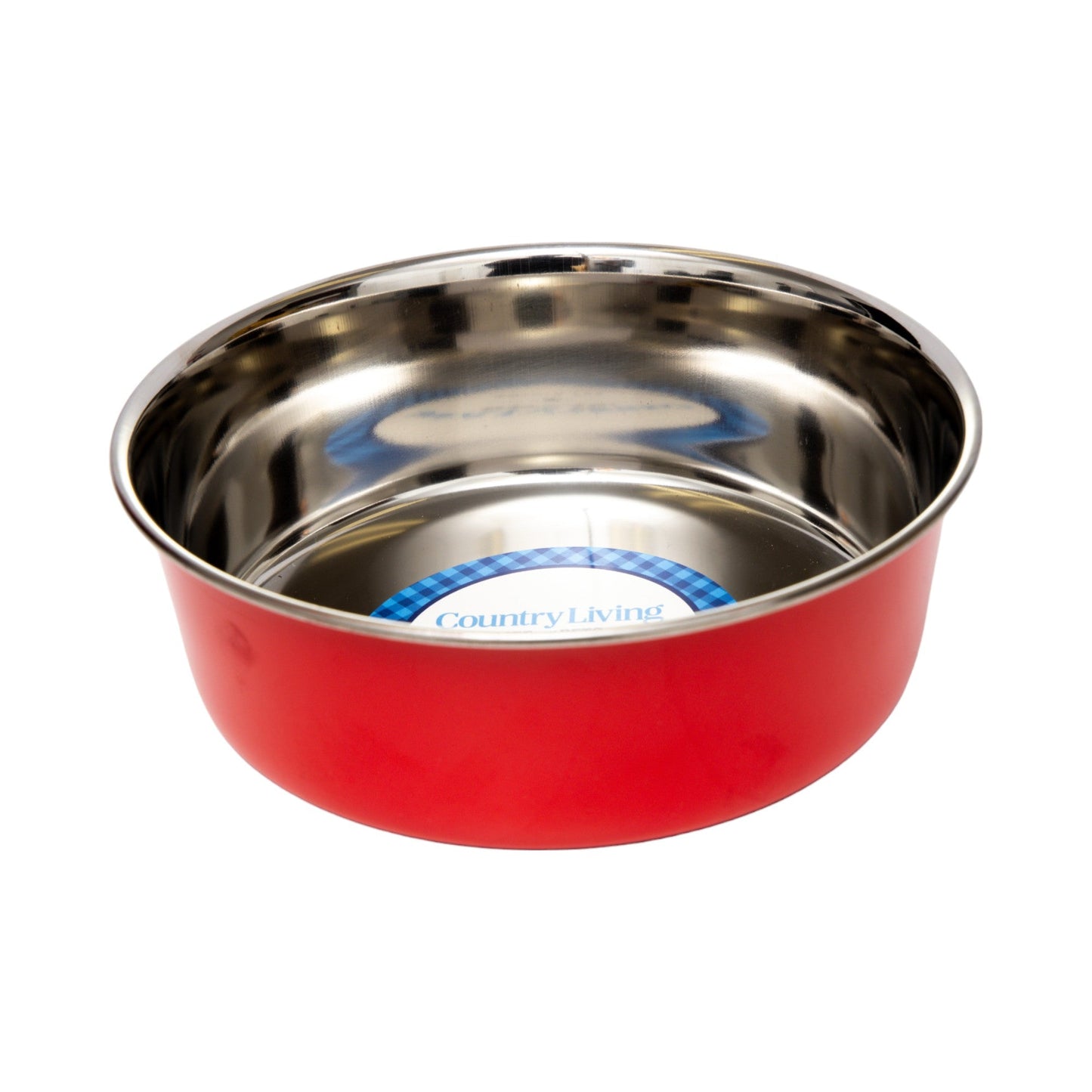 Country Living Set of 2 Heavy Gauge Stainless Steel Dog Bowls - Non-Skid, Durable & Rust-Resistant, Perfect for Food & Water