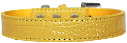 Dog, Puppy & Pet Designer Croc Collar, "Tulsa Plain 3/4" Wide"