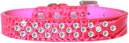 Dog, Puppy and Pet Designer Croc Collar, "Sprinkles Clear Jewel Rimsets"