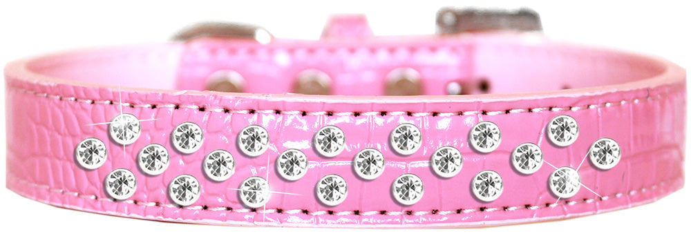 Dog, Puppy and Pet Designer Croc Collar, "Sprinkles Clear Jewel Rimsets"