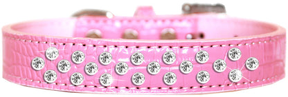 Dog, Puppy and Pet Designer Croc Collar, "Sprinkles Clear Jewel Rimsets"