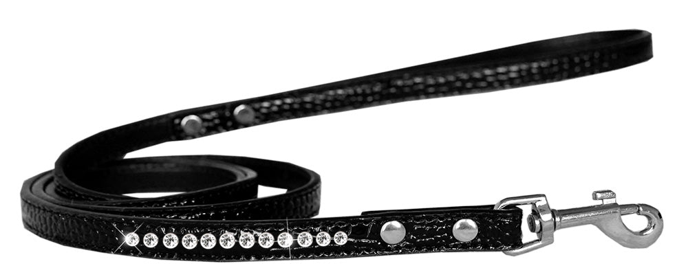 Dog, Puppy & Pet Designer Croc Leash, "One Row Clear Crystal"