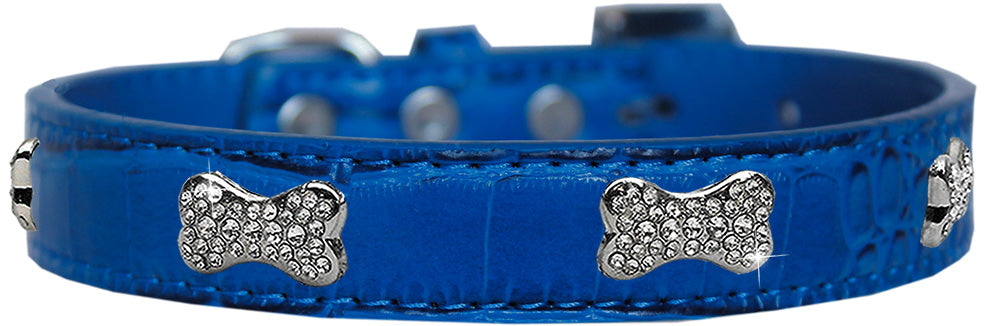 Dog, Puppy & Pet Designer Croc Collar, "Crystal Bone"