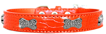 Dog, Puppy & Pet Designer Croc Collar, "Crystal Bone"