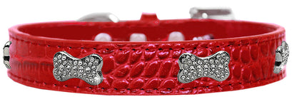 Dog, Puppy & Pet Designer Croc Collar, "Crystal Bone"