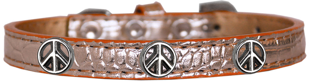 Dog, Puppy & Pet Designer Croc Widget Collar, "Peace Sign"