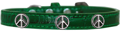 Dog, Puppy & Pet Designer Croc Widget Collar, "Peace Sign"