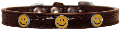 Dog, Puppy & Pet Designer Croc Widget Collar, "Happy Face"