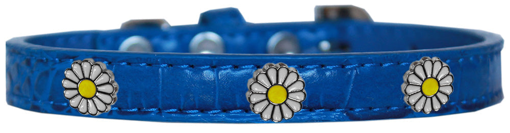 Dog, Puppy & Pet Designer Croc Widget Collar, "White Daisies"