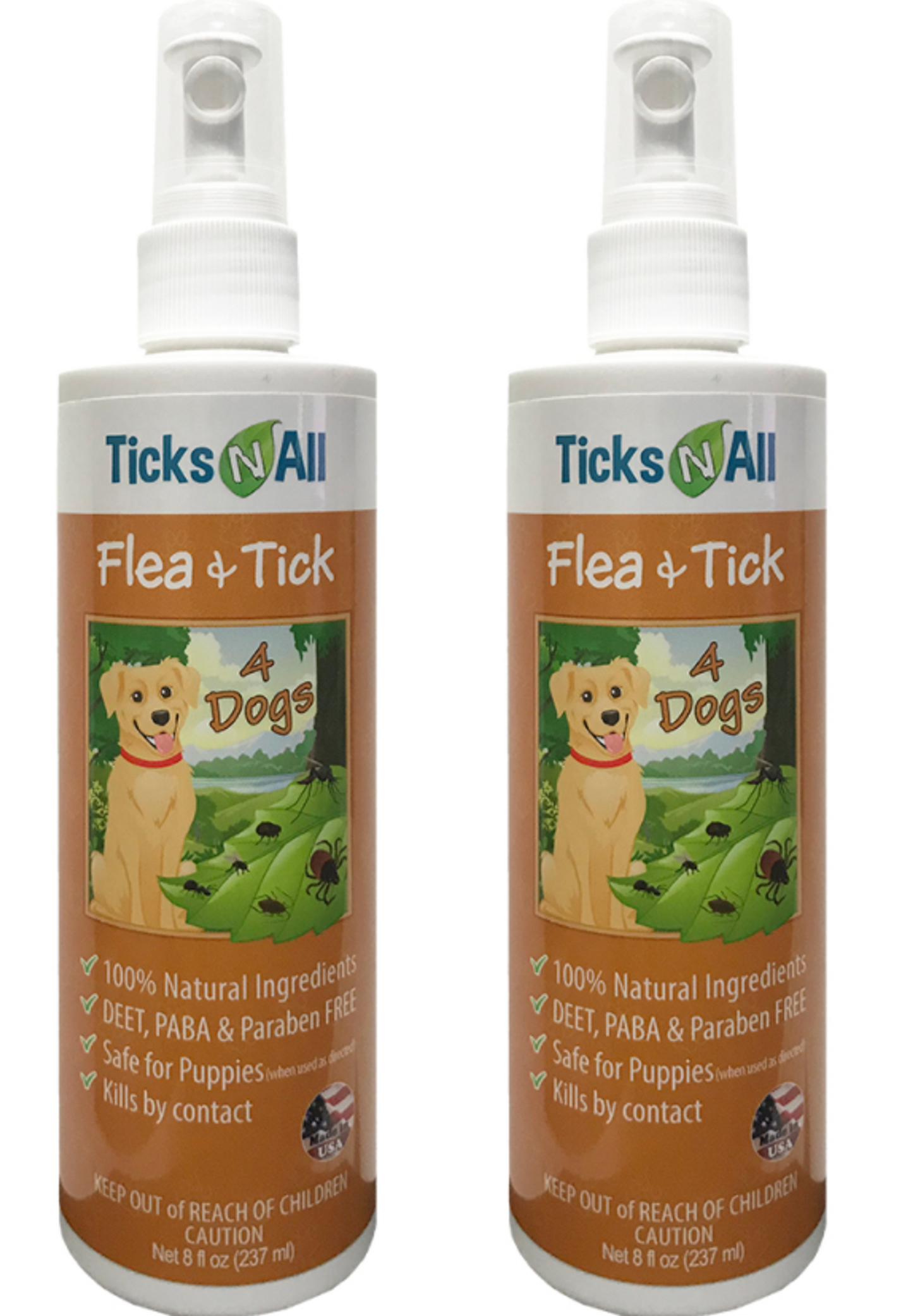 All Natural Flea & Tick 4 Dogs 8oz