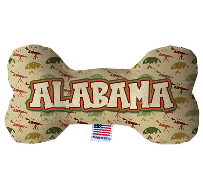 Pet & Dog Plush Bone Toys, "Alabama Mountains" (Set 2 of 2 Alabama State Toy Options, available in different pattern options!)