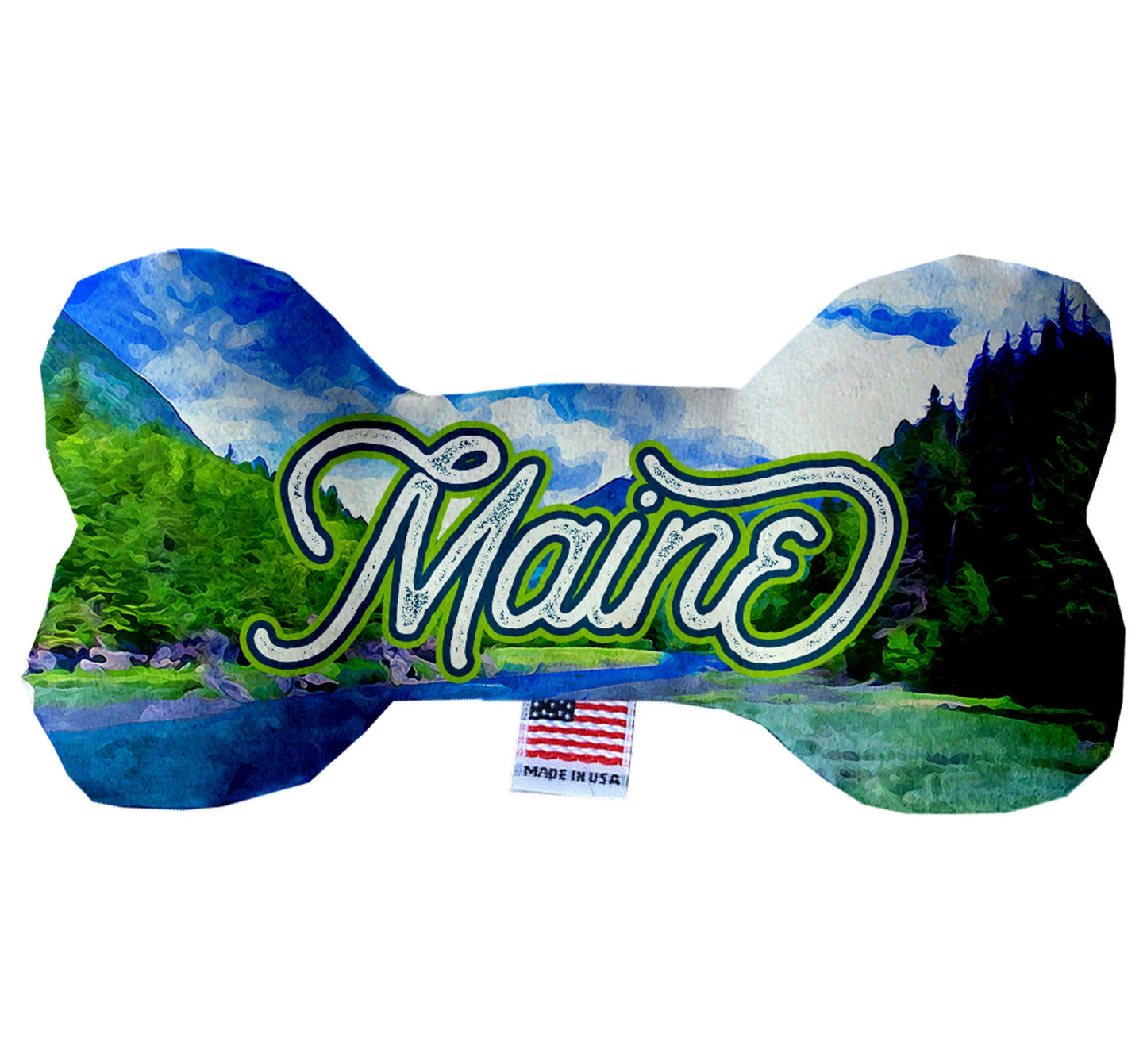 Pet & Dog Plush Bone Toys, "Maine State Options" (Available in different pattern options)