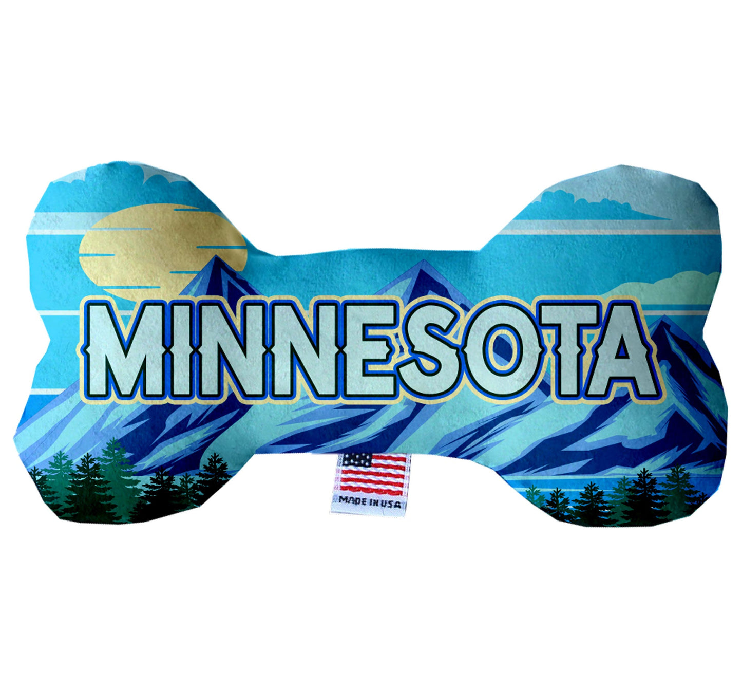 Pet & Dog Plush Bone Toys, "Minnesota State Options" (Available in different pattern options)