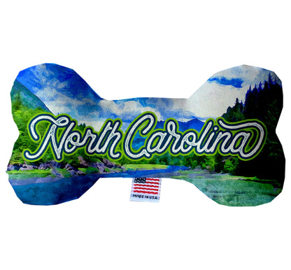 Pet & Dog Plush Bone Toys, "North Carolina Mountains" (Set 1 of 2 North Carolina State Toy Options, available in different pattern options!)