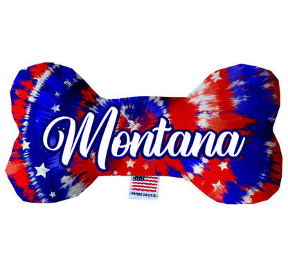 Pet & Dog Plush Bone Toys, "Montana State Options" (Available in different pattern options)