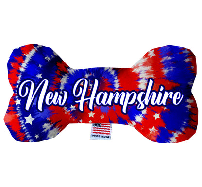 Pet & Dog Plush Bone Toys, "New Hampshire State Options" (Available in different pattern options)