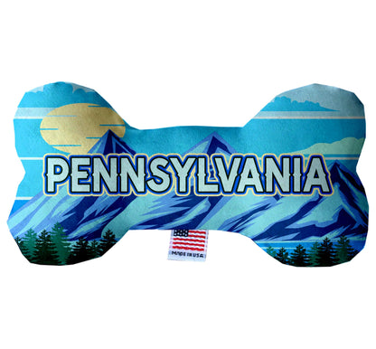 Pet & Dog Plush Bone Toys, "Pennsylvania State Options" (Available in different pattern options)