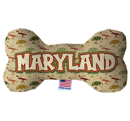 Pet & Dog Plush Bone Toys, "Maryland State Options" (Available in different pattern options)