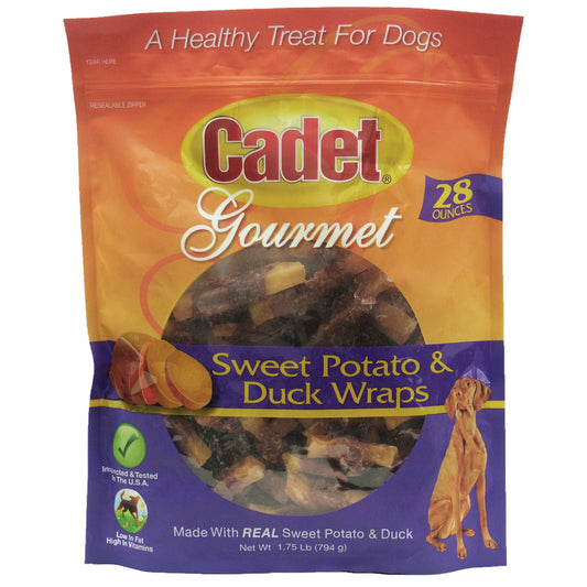 Cadet Premium Gourmet Duck and Sweet Potato Wraps Treats 28 ounces