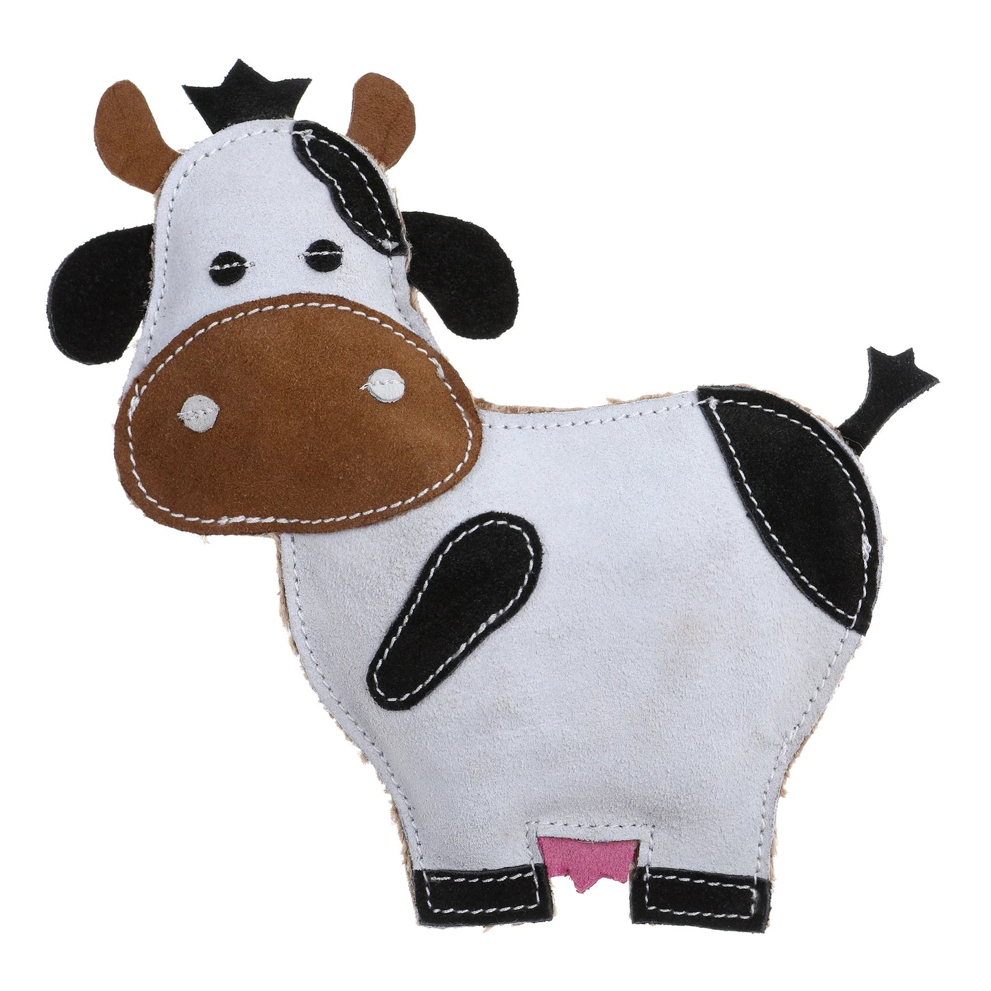 DOOG Country Tails Cow Chew Toy White/Black/Brown 7.08" x 1.18" x 7.48"