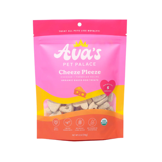 Ava's Pet Palace Organic Baked Dog Treats - Cheeze Pleeze (6 oz) / 2-Pack