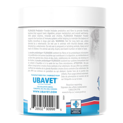 UBAVET Floradox Probiotic Powder for Dogs & Cats – Supplement for Digestive & Immune Health – 5.3 oz (150g)